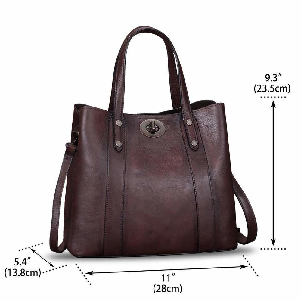 Genuine Leather Handbags Satchel Purses Vintage Handmade Shoulder XD - Picture 5 of 7